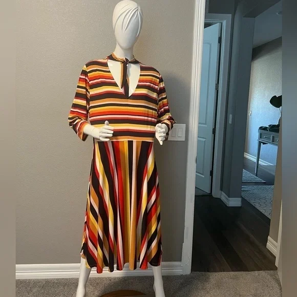ELOQUII ELEMENTS Stripe Fit And Flare Dress size 20 - Picture 1 of 13